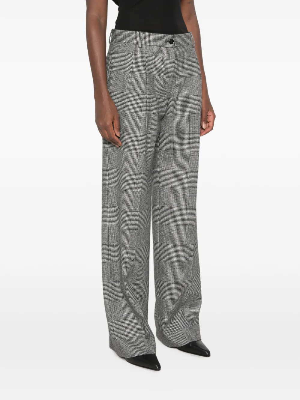 Dolce & Gabbana Geruite plooibroek Grijs