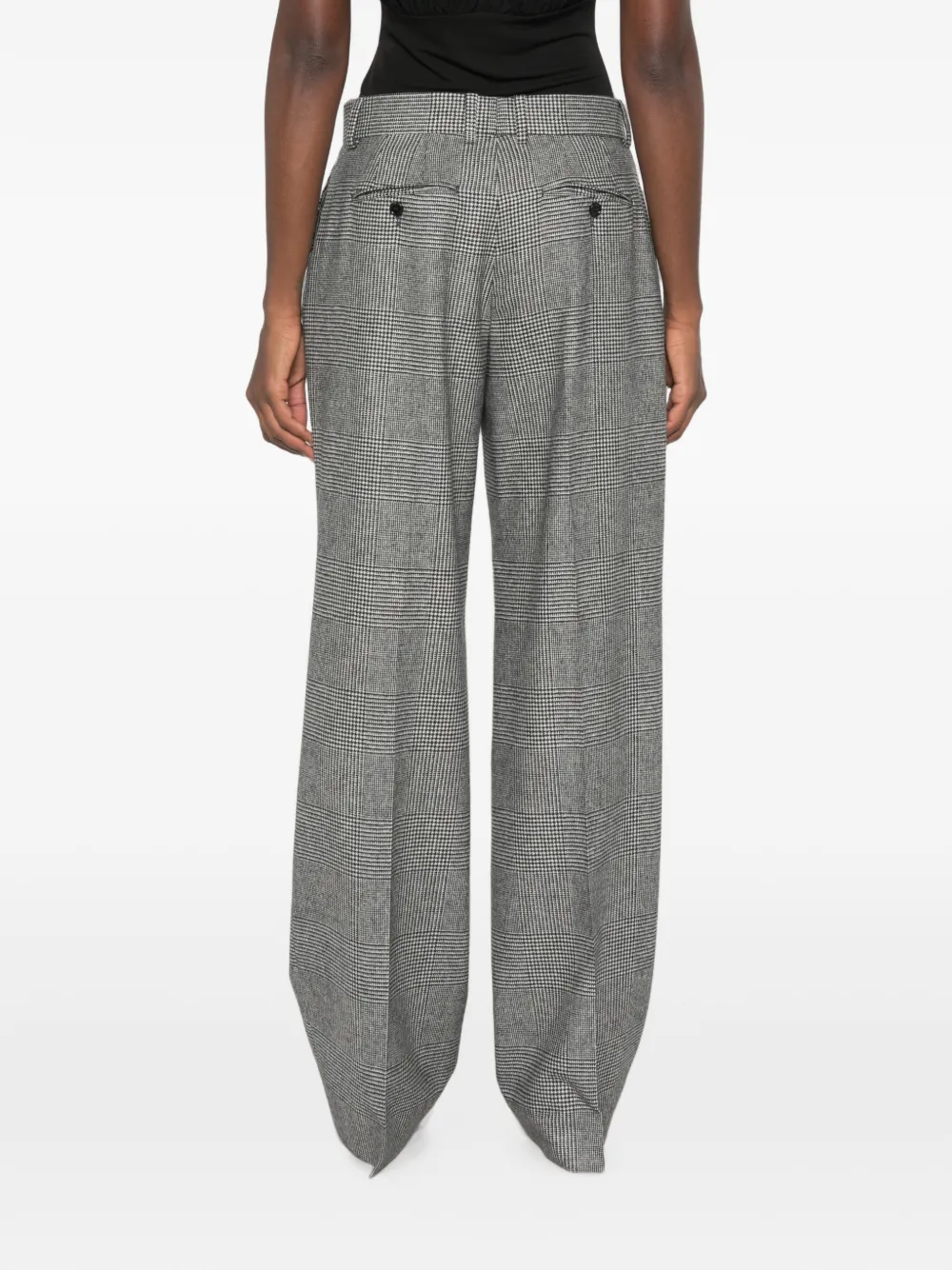 Dolce & Gabbana Geruite plooibroek Grijs