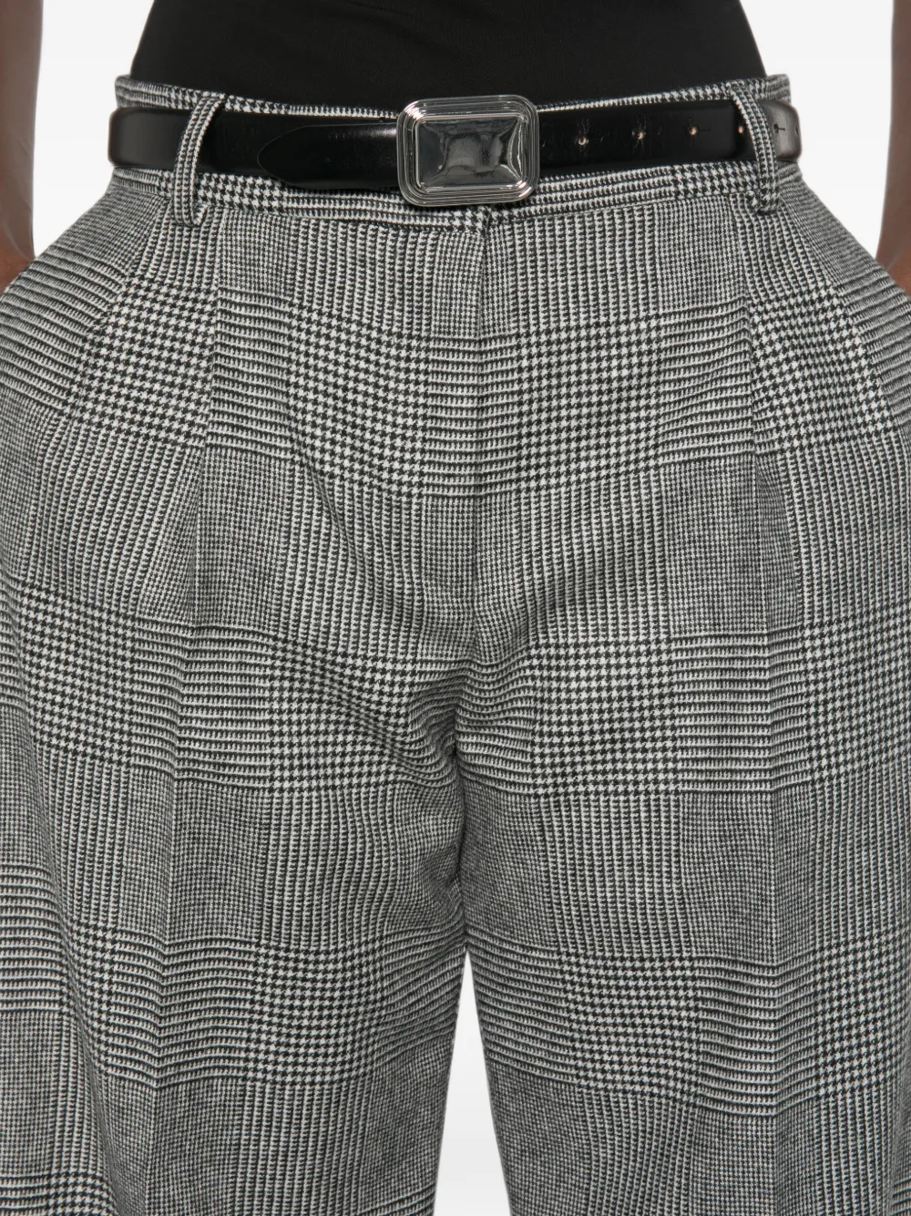 Dolce & Gabbana Geruite plooibroek Grijs