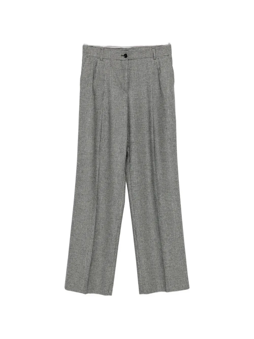 Dolce & Gabbana check-pattern pleated trousers - Grau