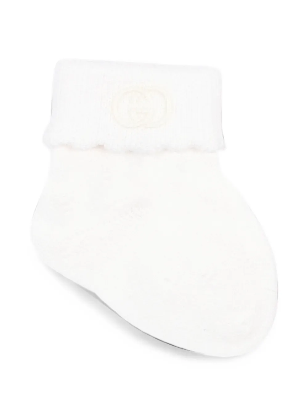 Gucci Kids Socken mit GG-Stickerei - Weiß