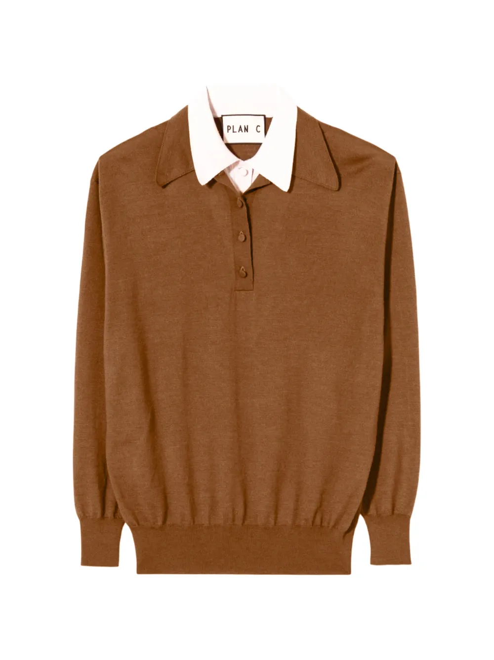 Plan C layered-collar sweater