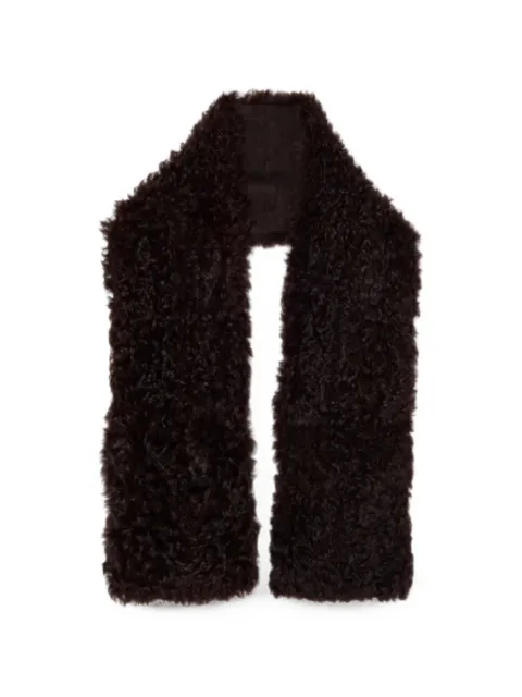 Plan C shearling-effect scarf