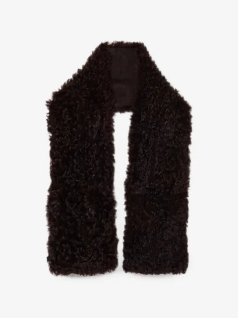 Plan C shearling-effect scarf