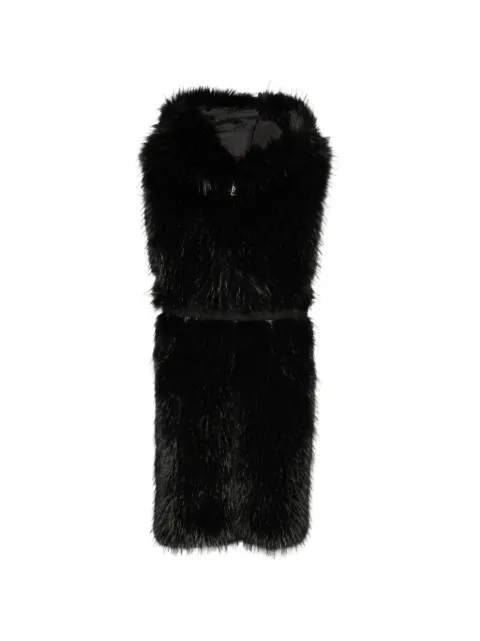 Moncler faux-fur hooded gilet