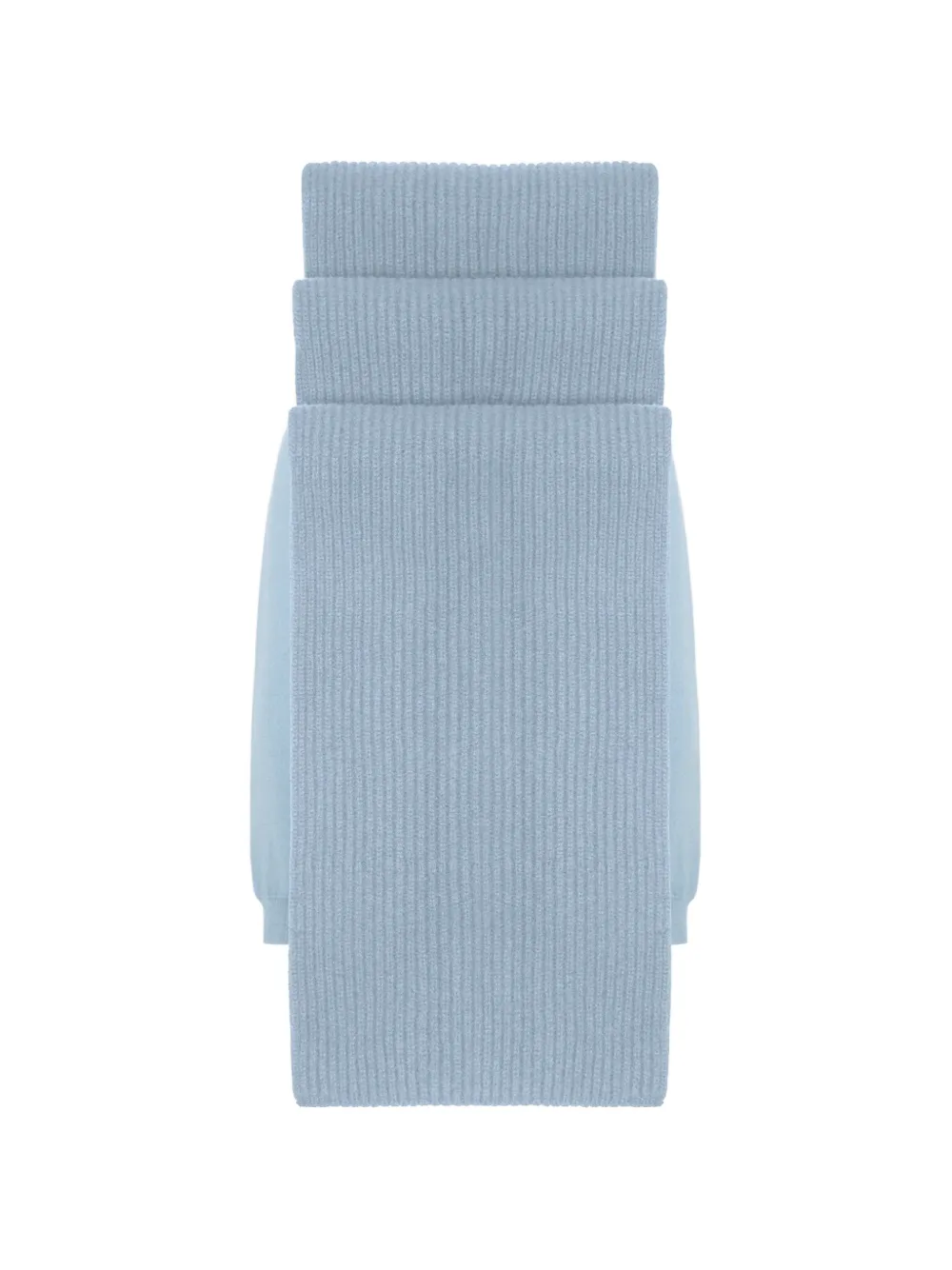 Malo Sciarpa in cashmere a coste - Blu