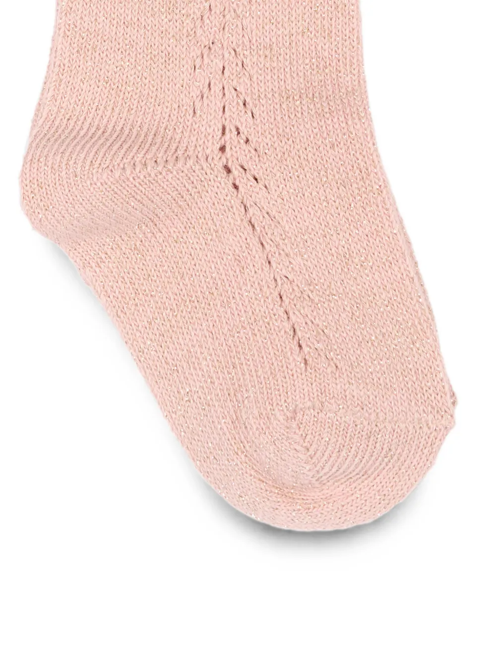 Mayoral Pointelle gebreide sokken met strikdetail Roze