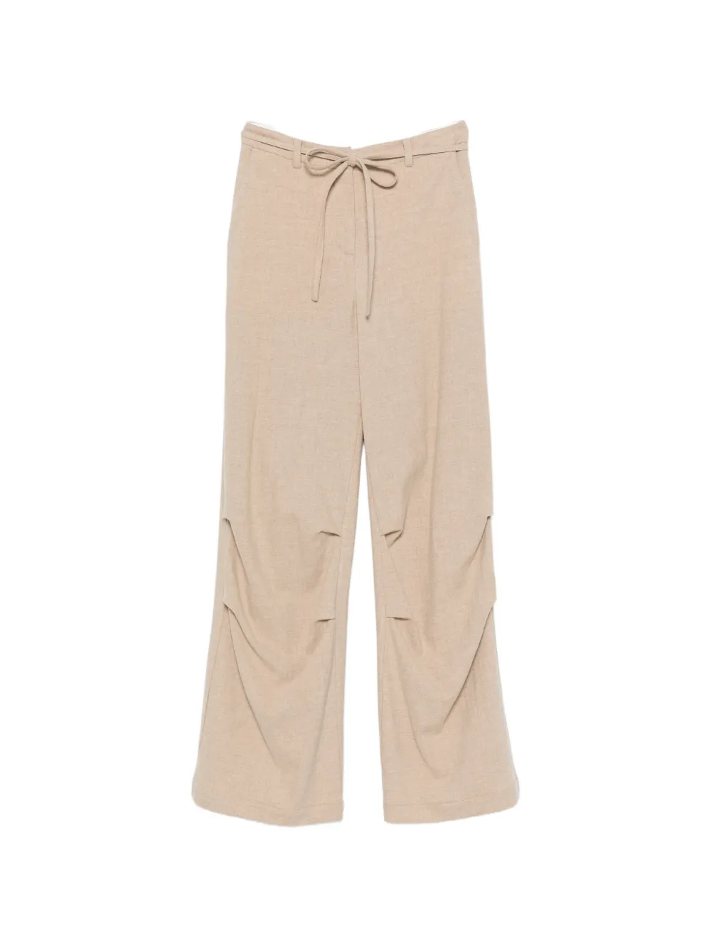 LE SULLY STUDIO pleated drawstring-fastening trousers - Toni neutri