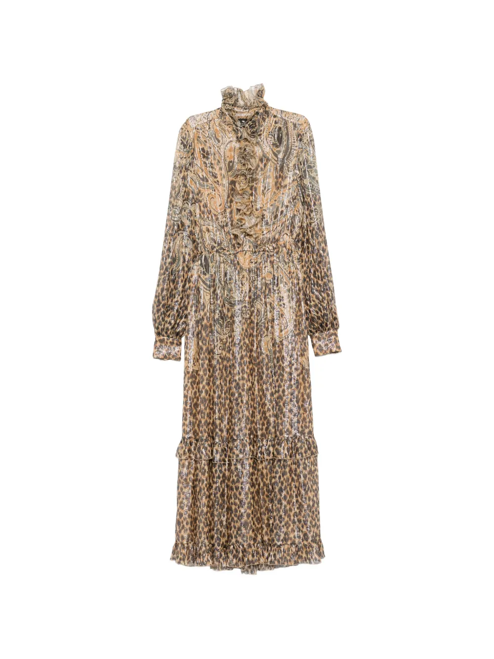 ETRO paisley leopard-print maxi dress - Nude
