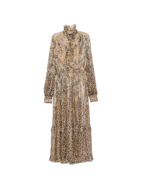ETRO paisley leopard-print maxi dress