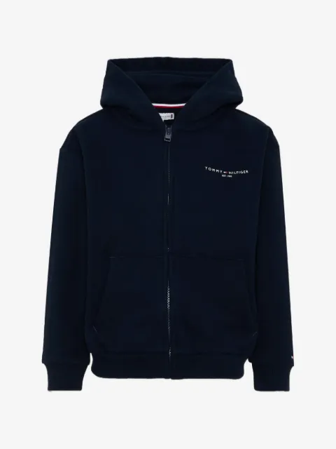 Tommy Hilfiger Junior logo-print zip-up hoodie