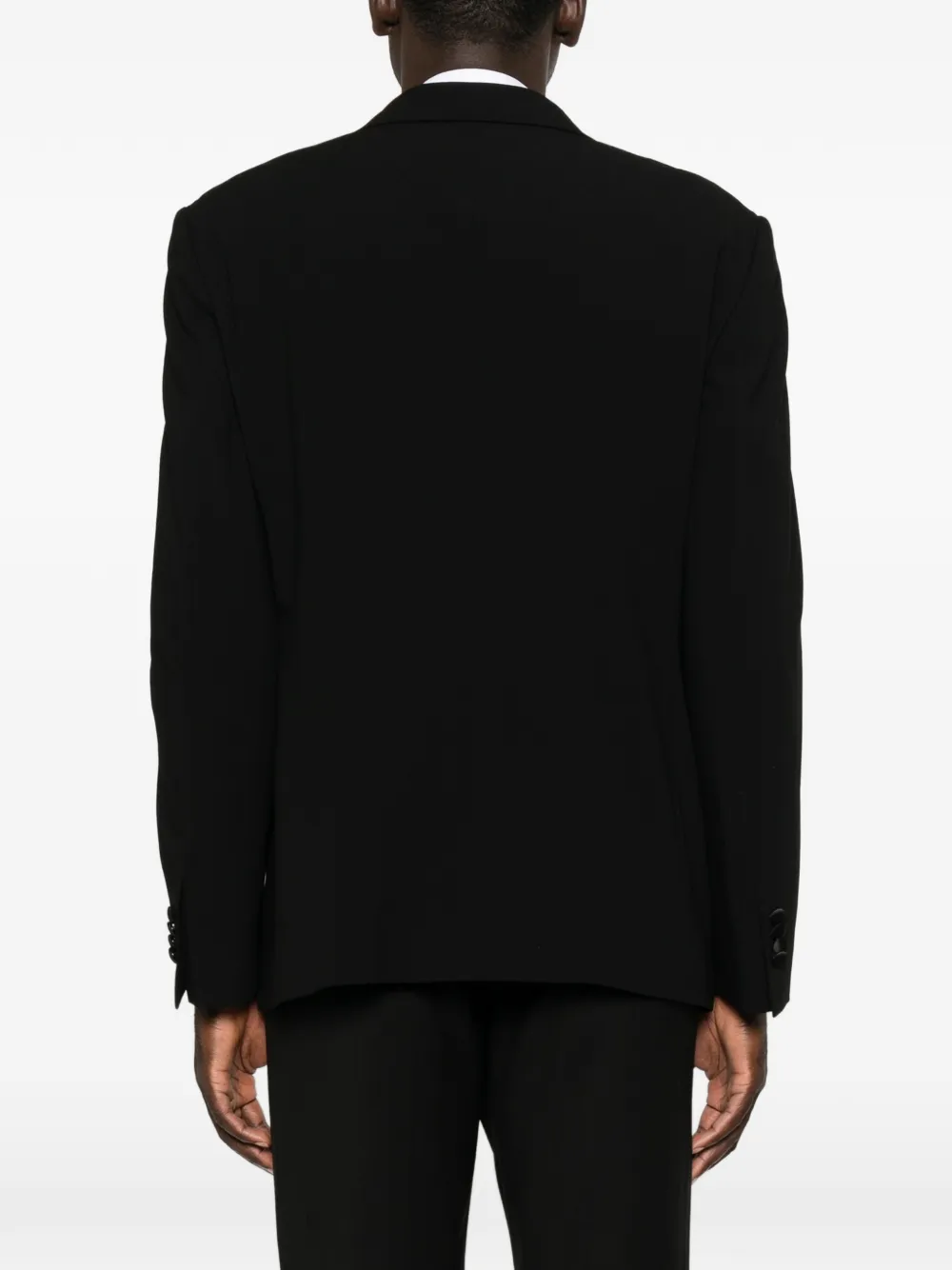 Giorgio Armani Blazer met dubbele rij knopen Zwart