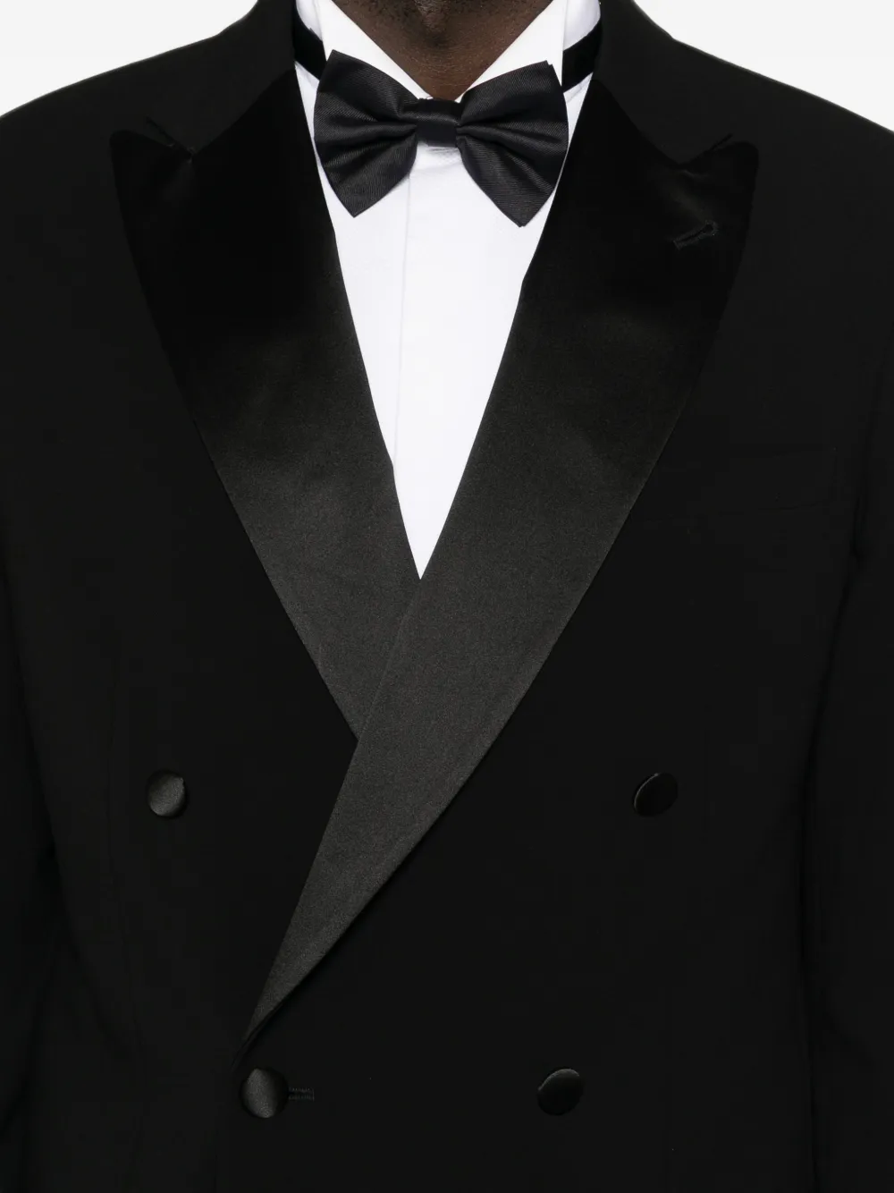 Giorgio Armani Blazer met dubbele rij knopen Zwart