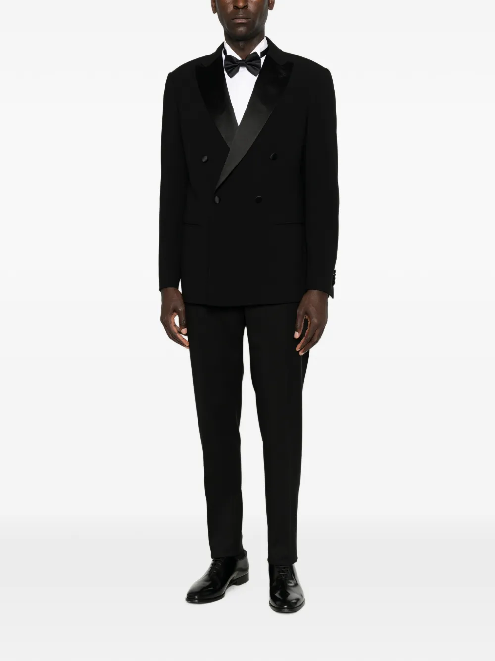 Giorgio Armani Blazer met dubbele rij knopen Zwart