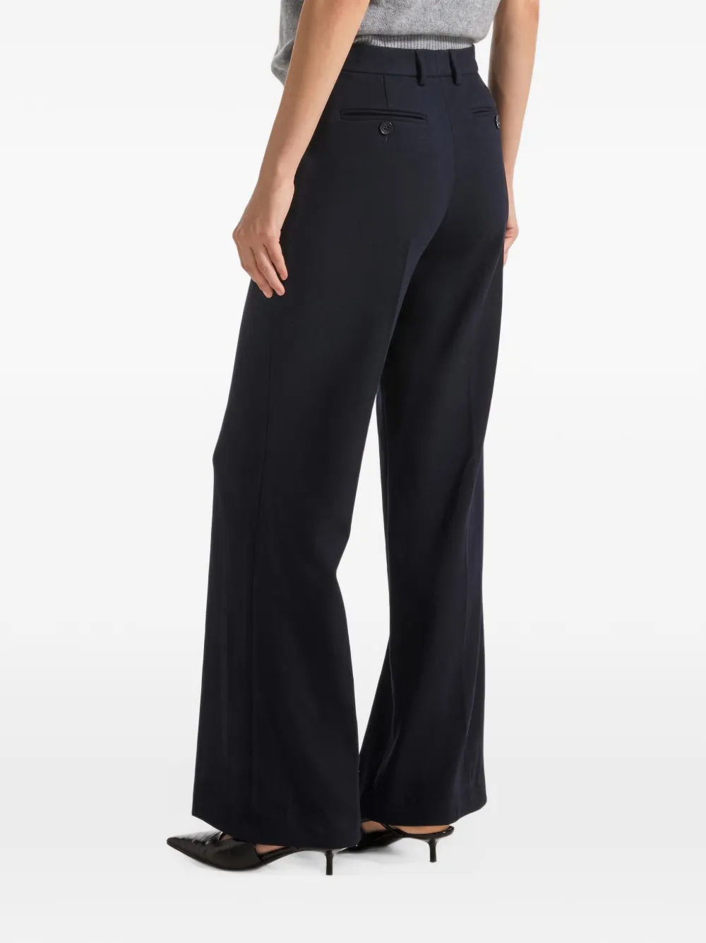 Seventy pressed-crease wide-leg trousers Blauw