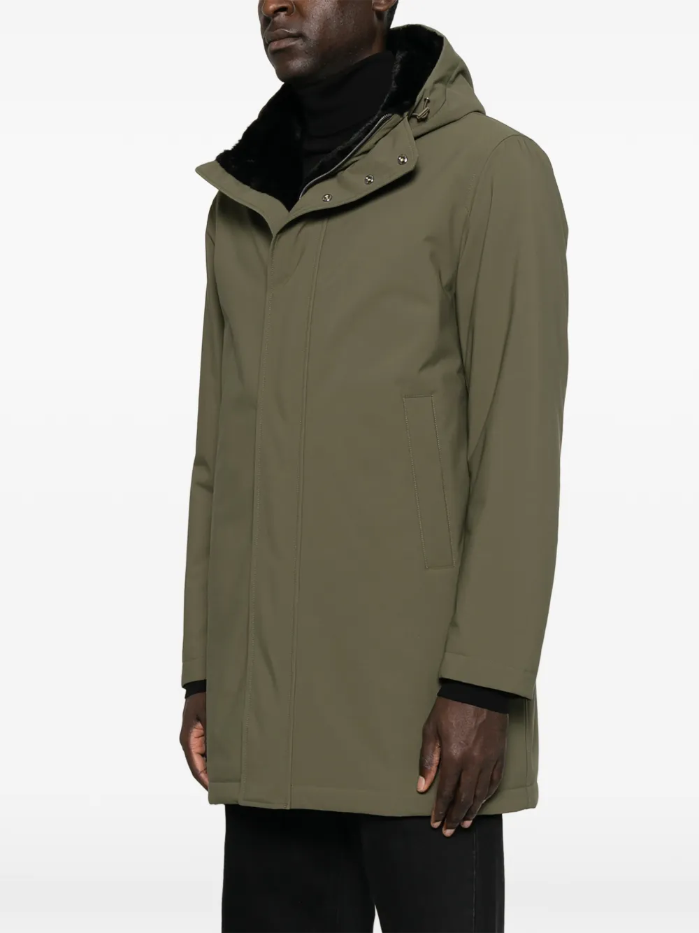 Herno Jack met imitatiebont Groen