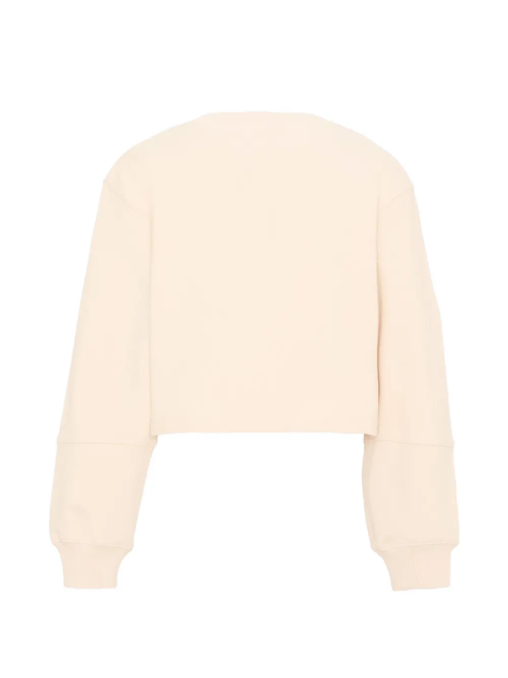 Calvin Klein Kids Sweater met logopatch en gekruiste bandjes Beige
