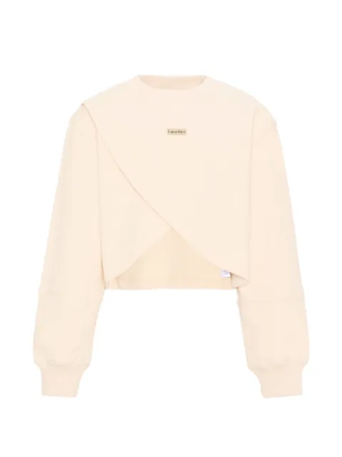Calvin Klein Kids crossover logo-patch sweatshirt