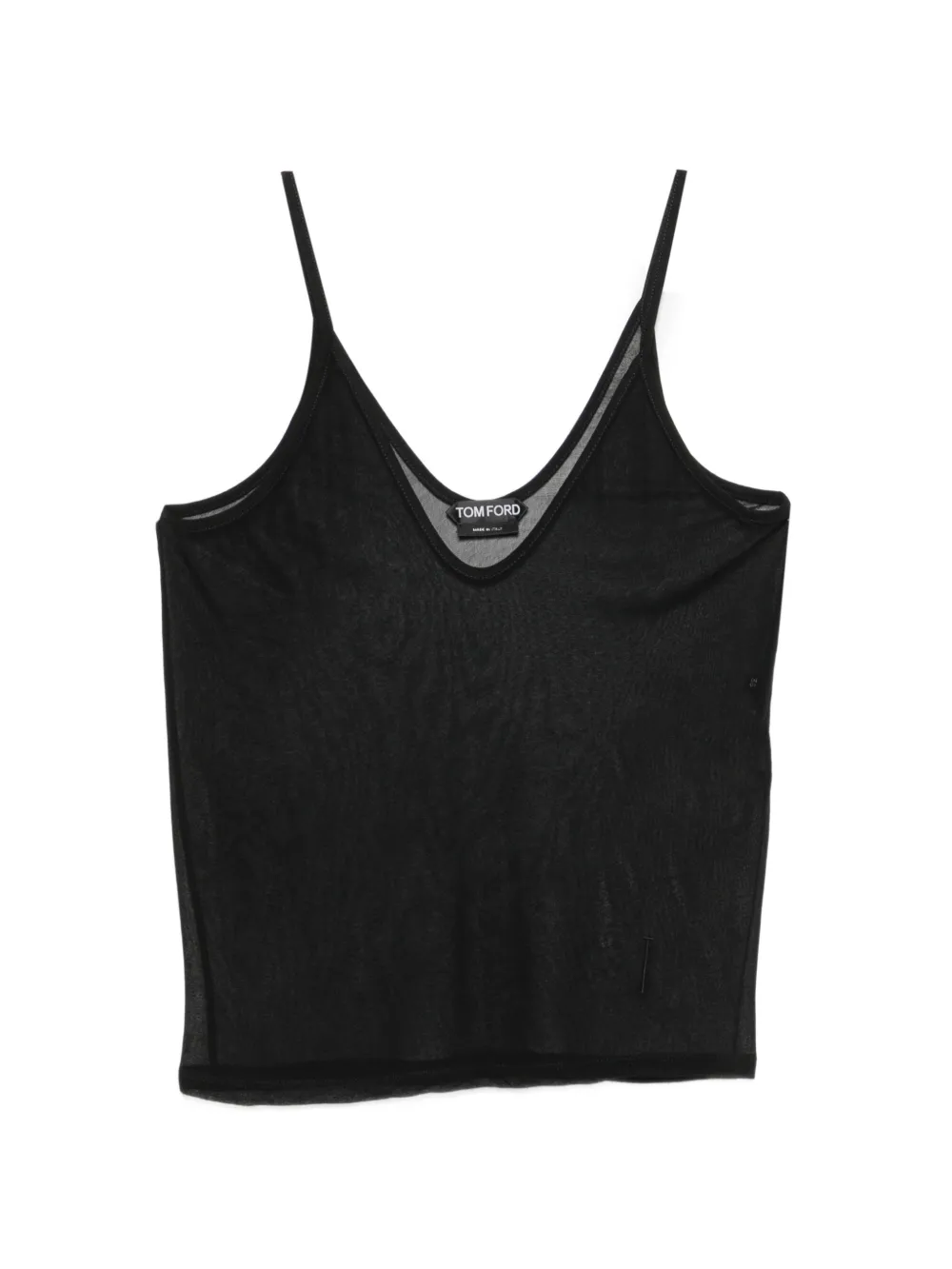 TOM FORD sheer silk-blend top - Nero