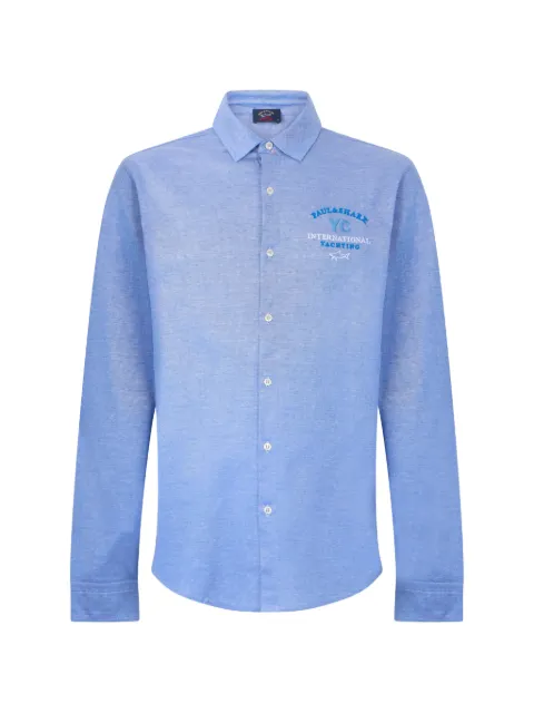 Paul & Shark logo-embroidered button-up shirt