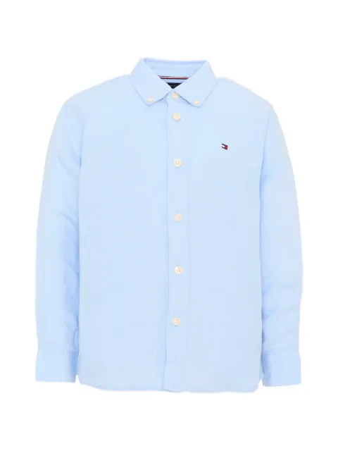 Tommy Hilfiger Junior logo-embroidered button-down shirt