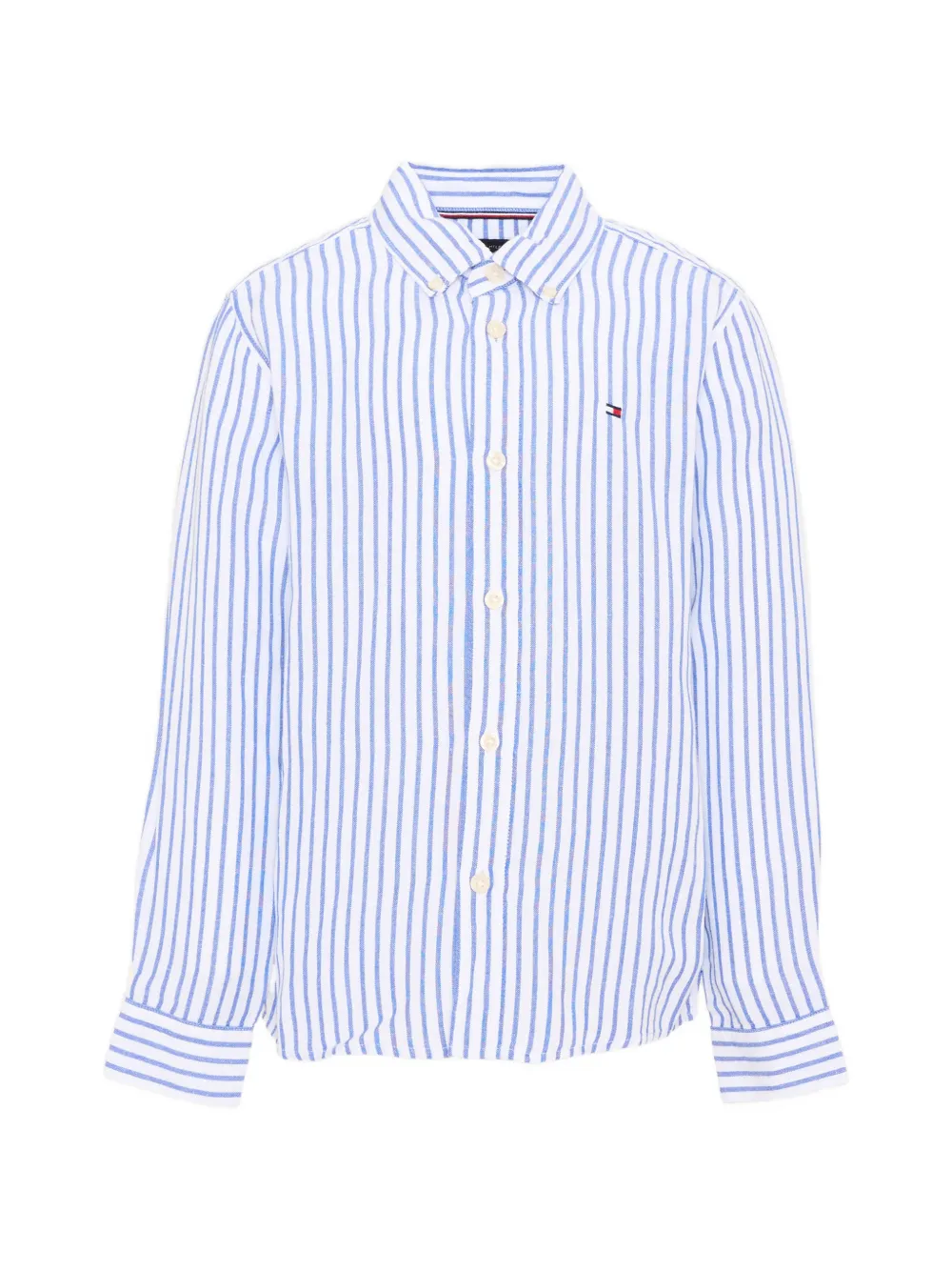Tommy Hilfiger Junior striped long-sleeve shirt - Weiß