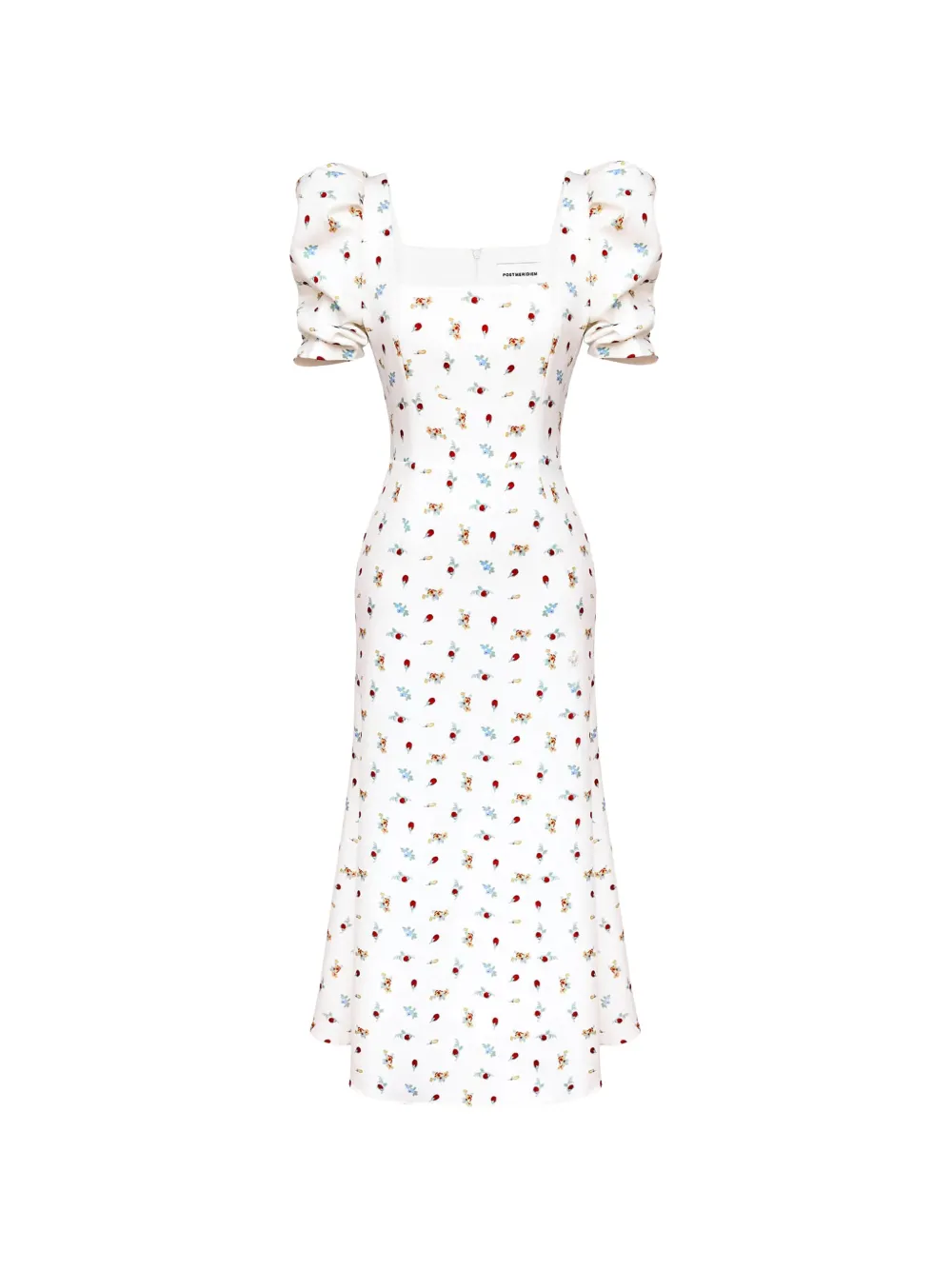 POST MERIDIEM floral-print puff-sleeve midi dress