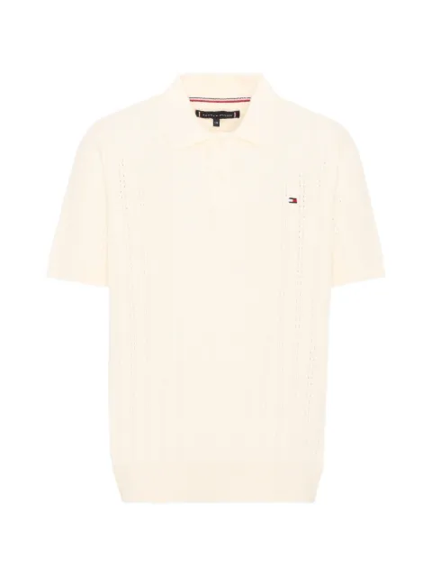 Tommy Hilfiger Junior pointelle-knit polo shirt