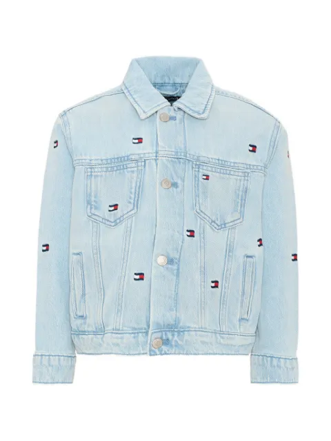 Tommy Hilfiger Junior embroidered-logo denim jacket