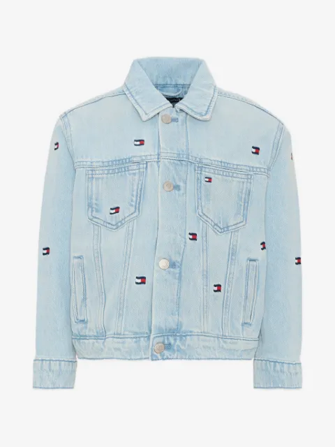 Tommy Hilfiger Junior embroidered-logo denim jacket