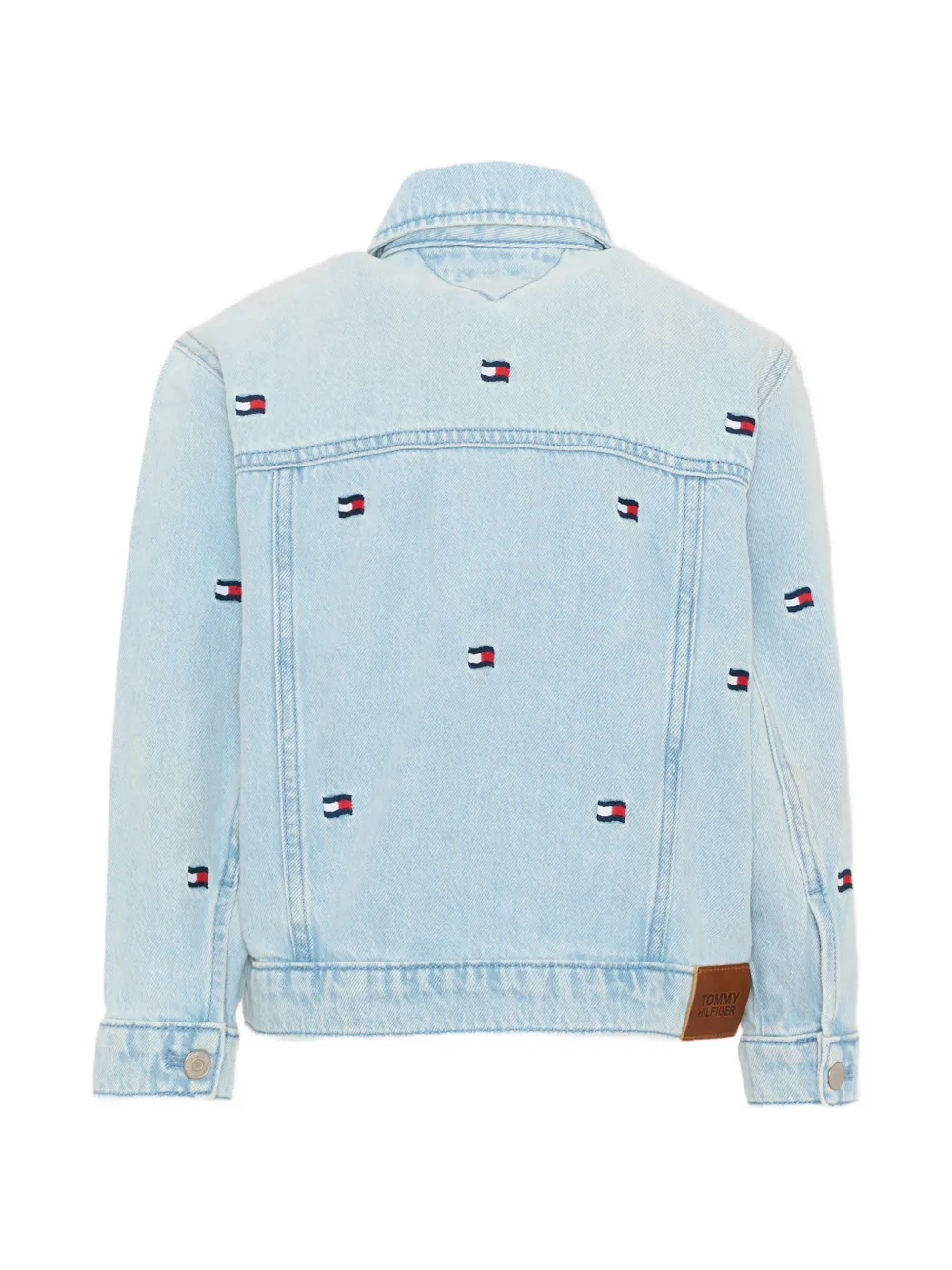 Tommy Hilfiger Junior Spijkerjack met geborduurd logo Blauw