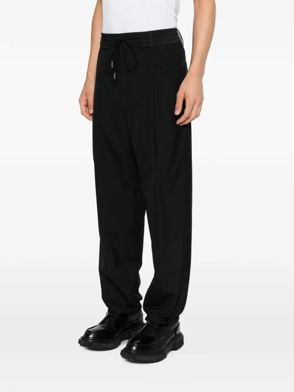 sacai Broek met trekkoordtaille Zwart