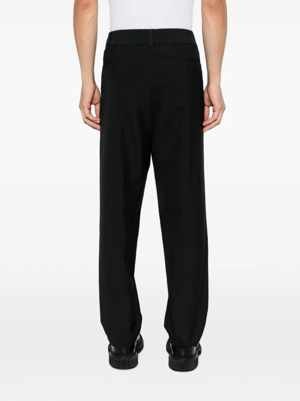 sacai Broek met trekkoordtaille Zwart
