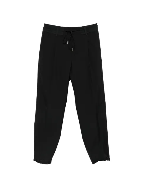sacai drawstring-waistband straight-leg trousers