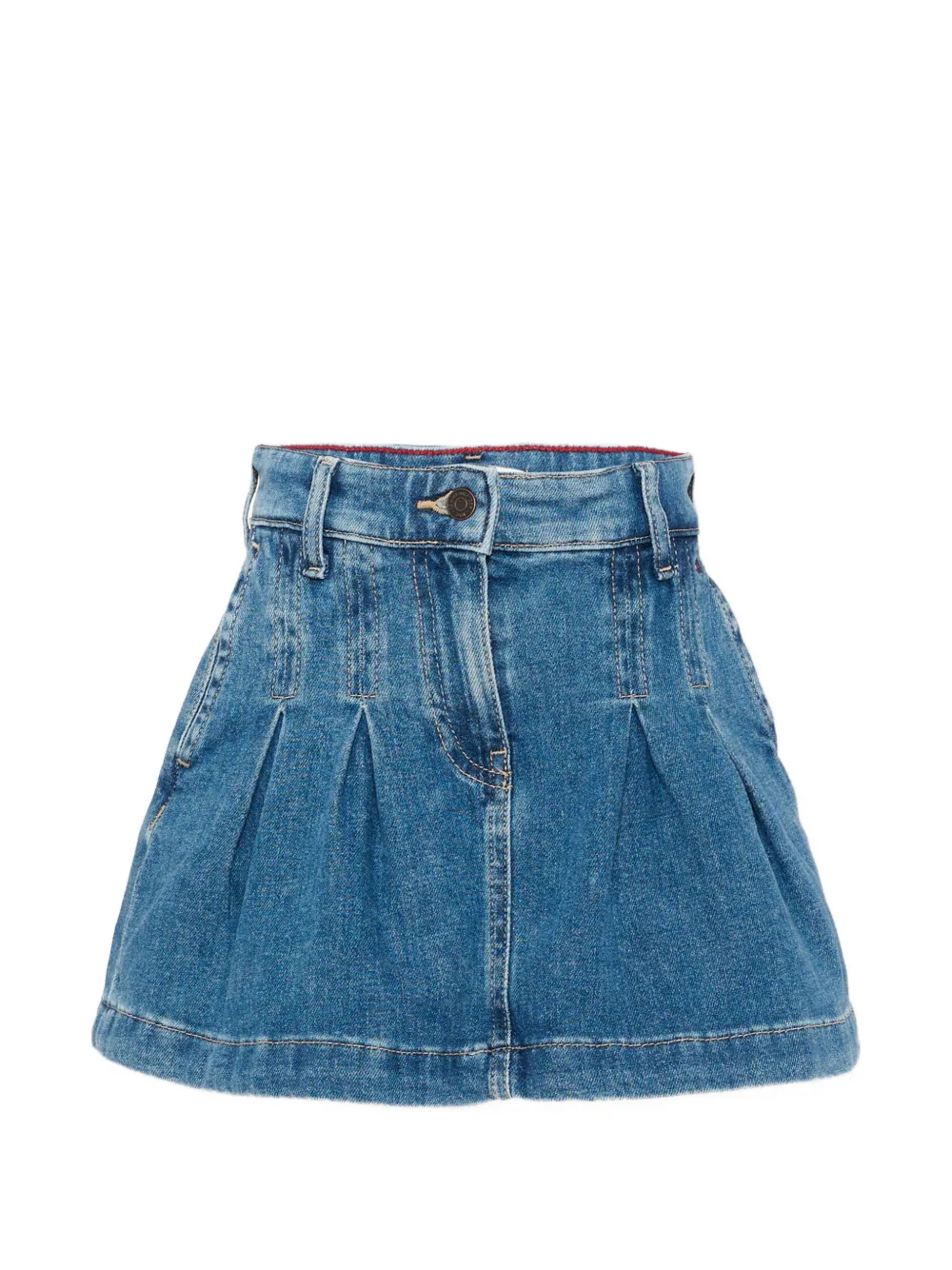 Tommy Hilfiger Junior pleated denim skirt - Blau