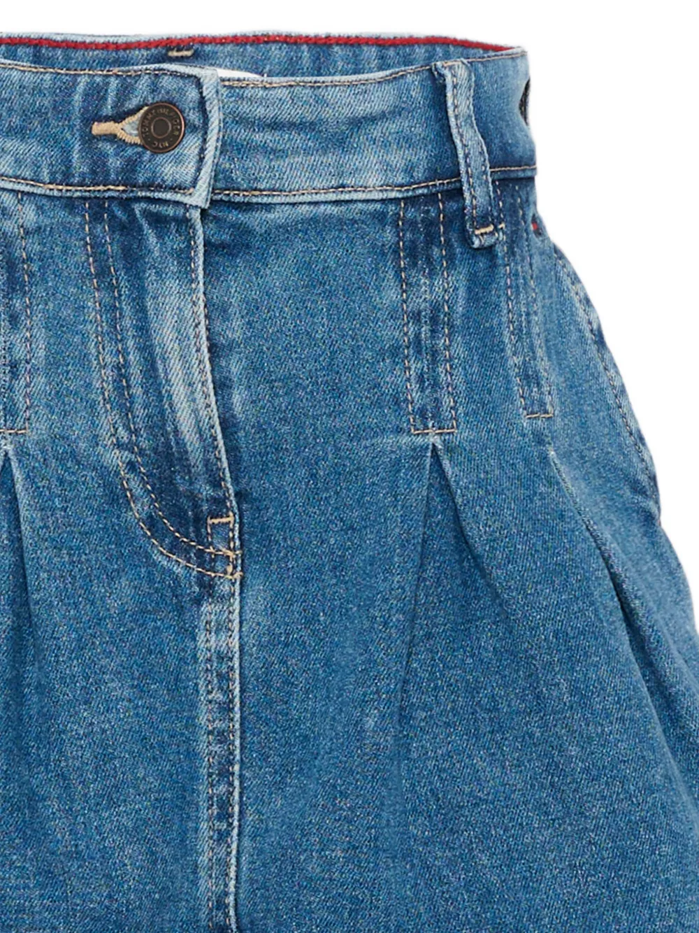 Tommy Hilfiger Junior Geplooide spijkerrok Blauw