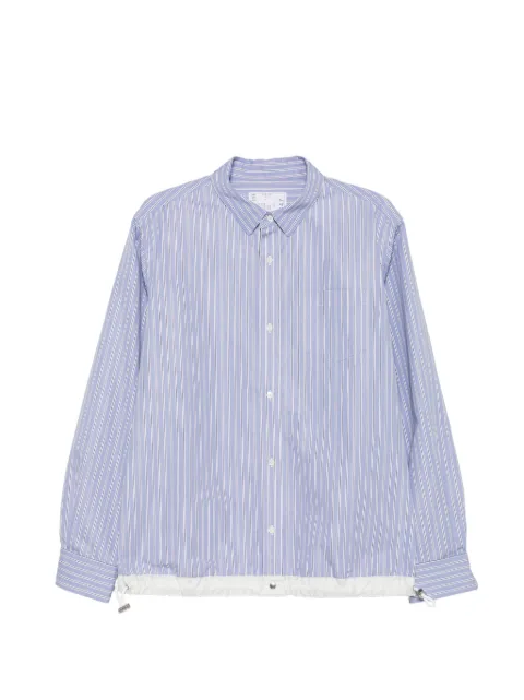 sacai Gestreifter Cardigan mit Kordelzug