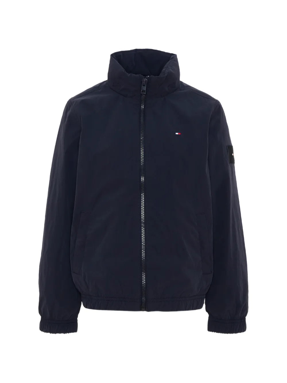 Tommy Hilfiger Junior logo-patch zip-up jacket - Blau