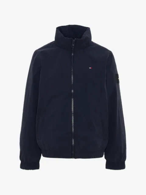 Tommy Hilfiger Junior logo-patch zip-up jacket