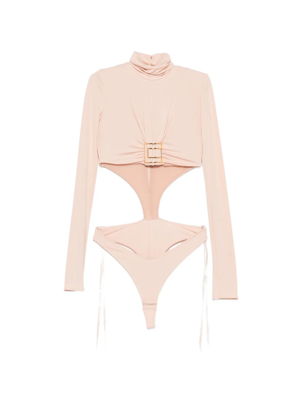Elisabetta Franchi cut-out logo-plaque bodysuit - Rosa