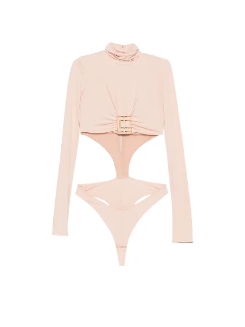 Elisabetta Franchi cut-out logo-plaque bodysuit