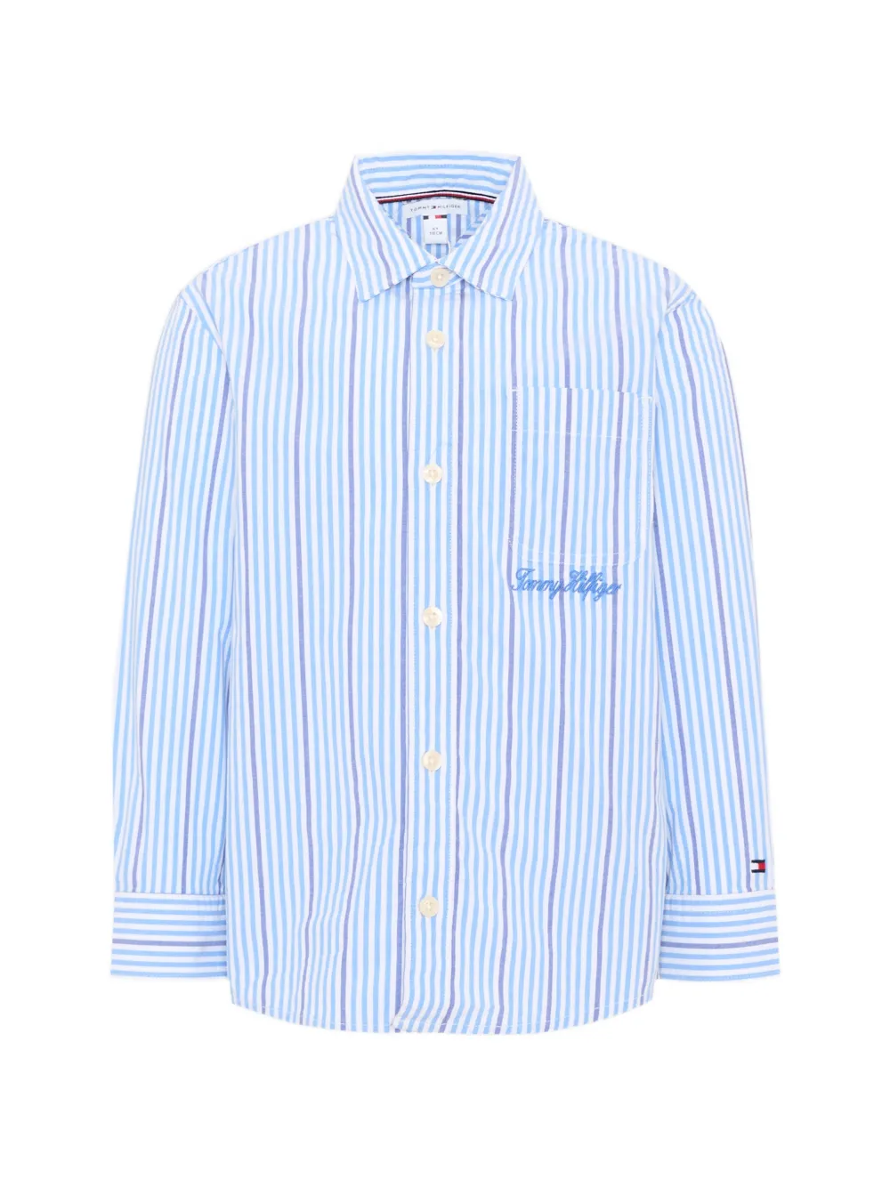 Tommy Hilfiger Junior vertical-stripe shirt - Blu