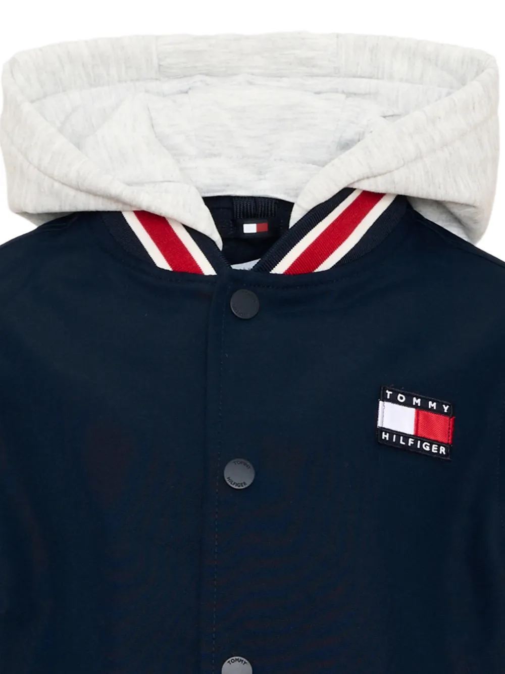 Tommy Hilfiger Junior Bomberjack met capuchon Blauw