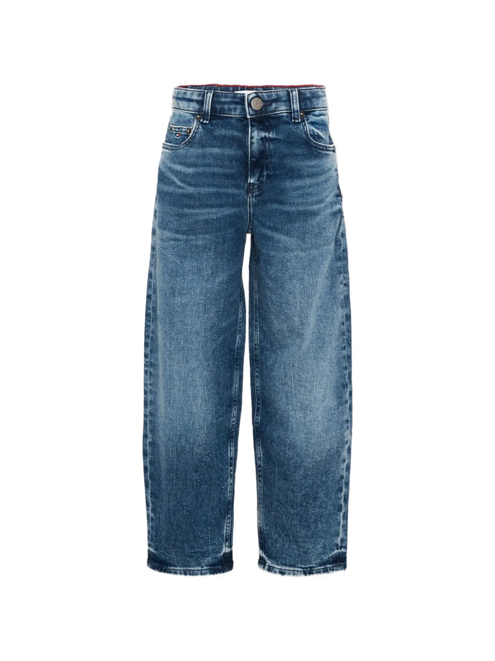 Tommy Hilfiger Junior faded wide-leg jeans - Blu