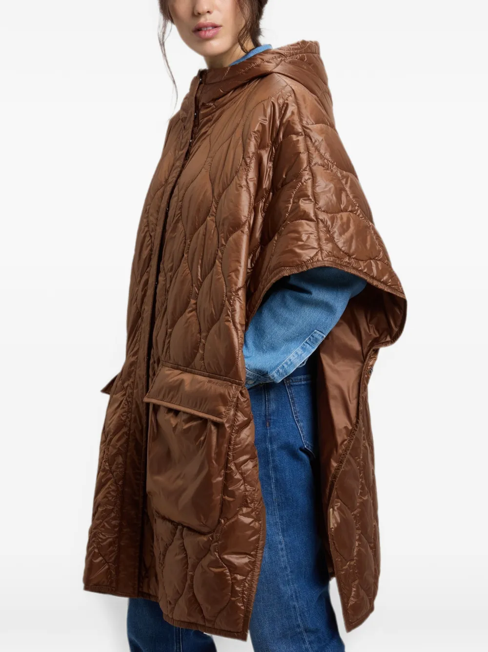 Woolrich Gewatteerde jas met capuchon Bruin