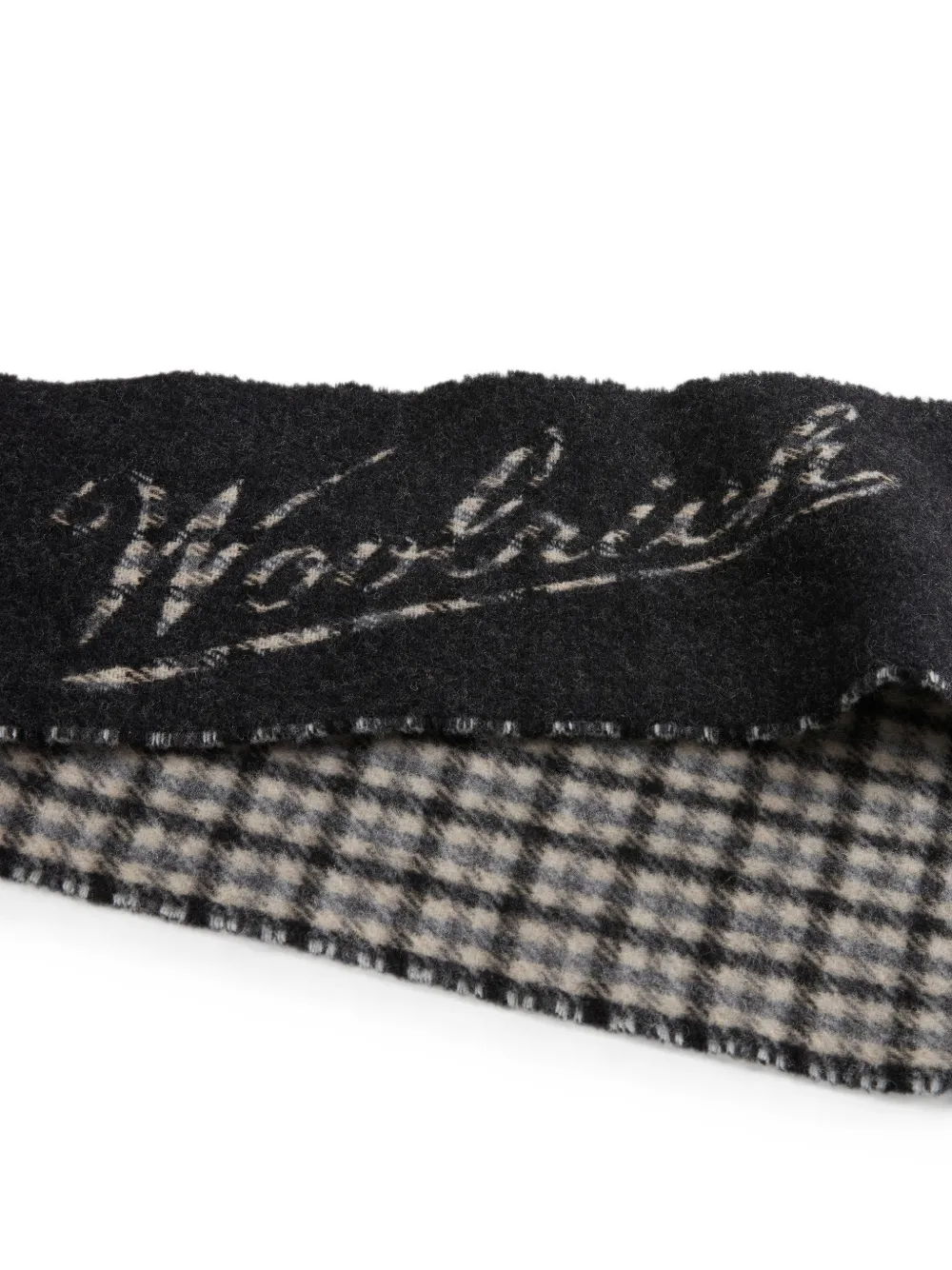 Woolrich Geruite sjaal Zwart