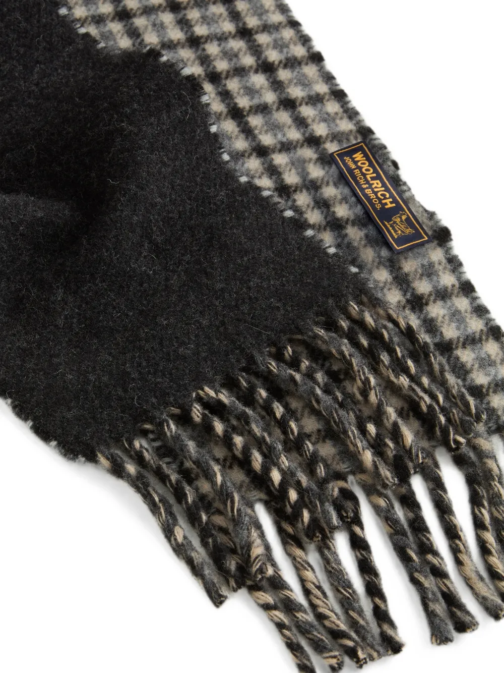 Woolrich Geruite sjaal Zwart