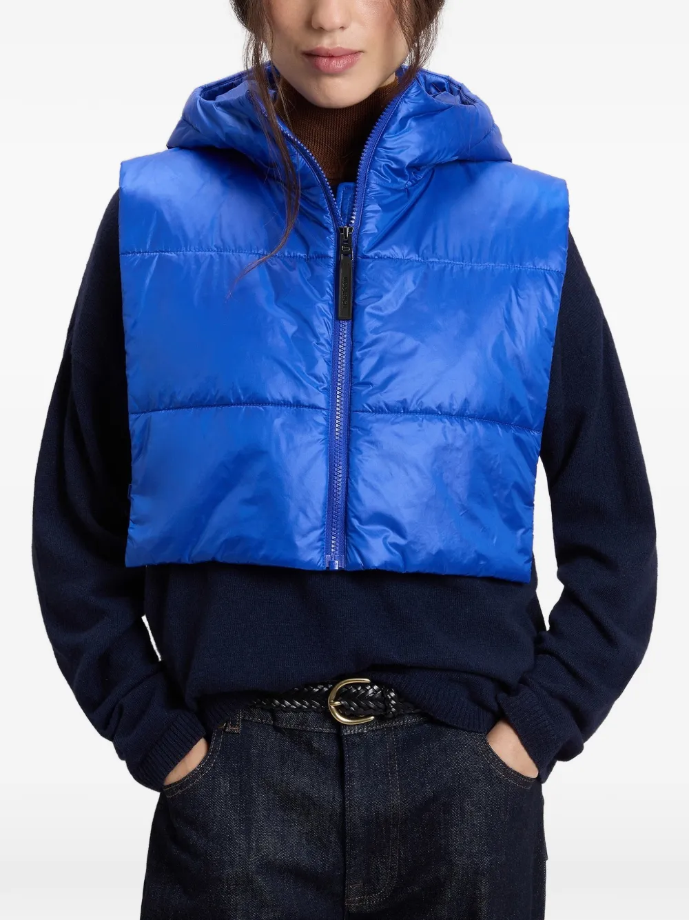 Woolrich Cropped bodywarmer Blauw