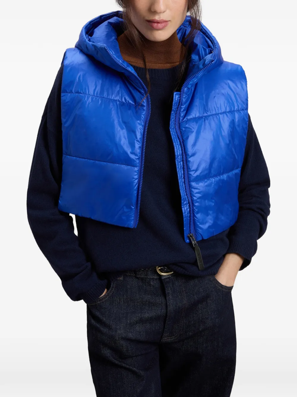 Woolrich Cropped bodywarmer Blauw