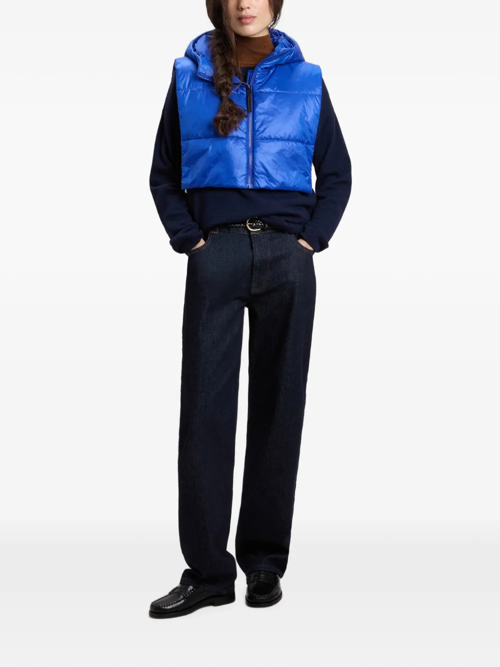 Woolrich Cropped bodywarmer Blauw